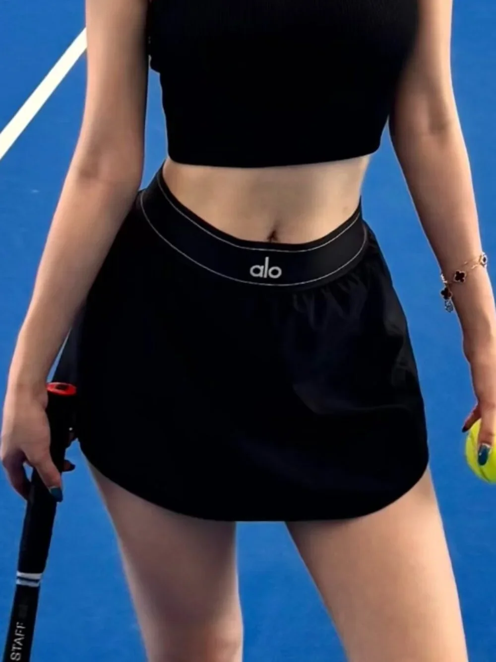 Alo Yoga Black Mini Tennis Skirt🎊Sporty, Everyday and Vacation Favorite🙆🏻‍♀️